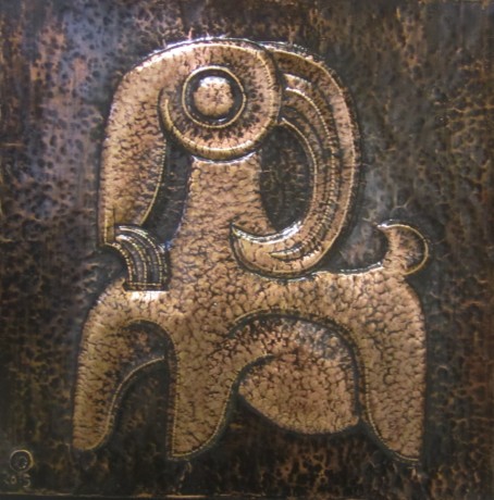 Ha Huy Muoi, DE 6, 33x33cm, Go Dong, 2015